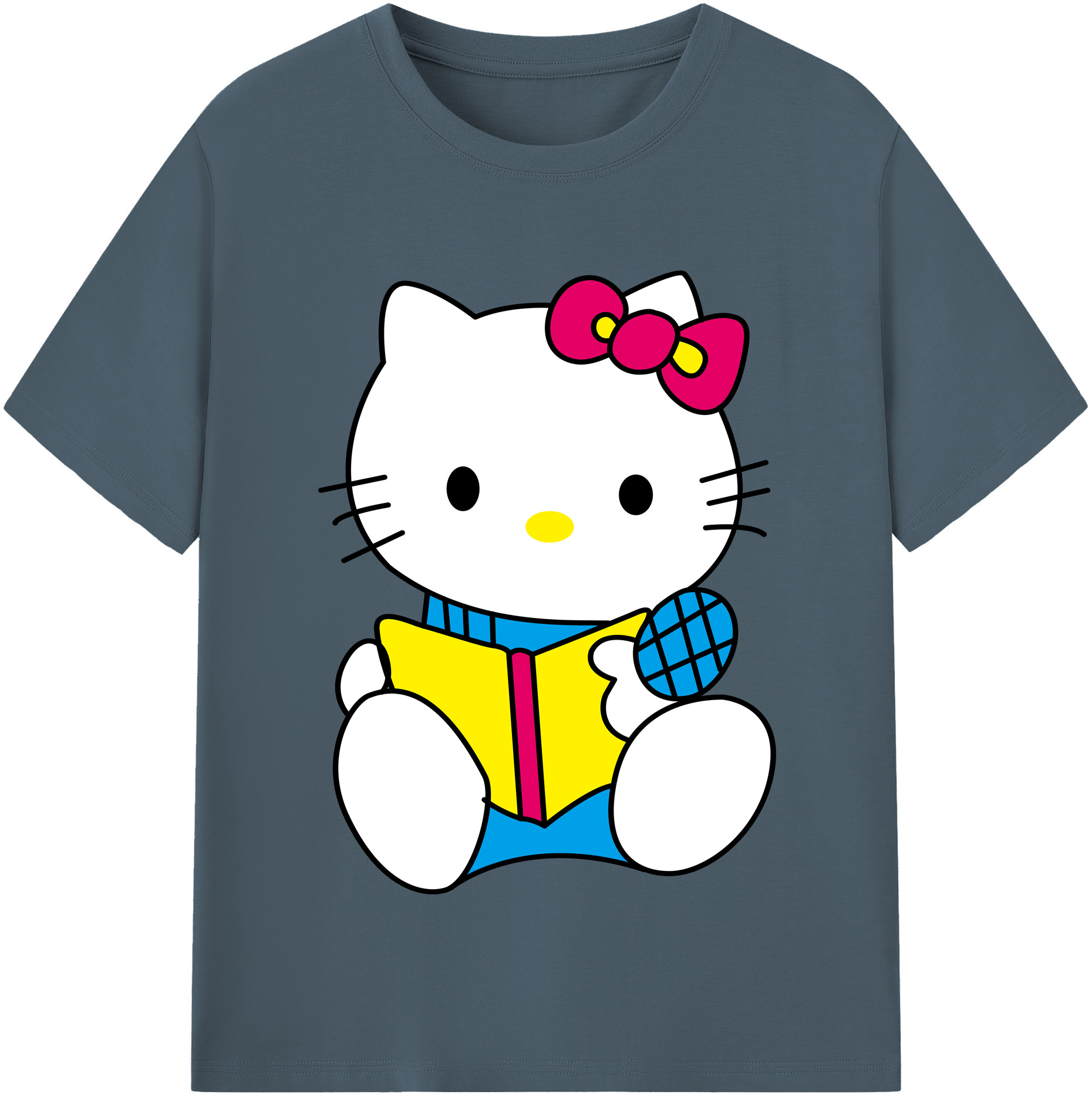（画像用） Hello Kitty ハローキティ 綿100％半袖Tシャツ（フロントプリント）